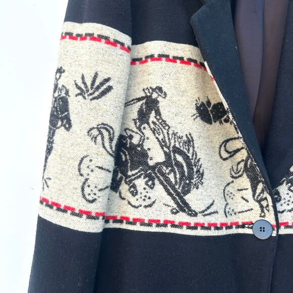 Vintage Maurizio Ramani Wool Oversized Women’s Horse Western Jacket Blazer Large - Picture 5 of 7